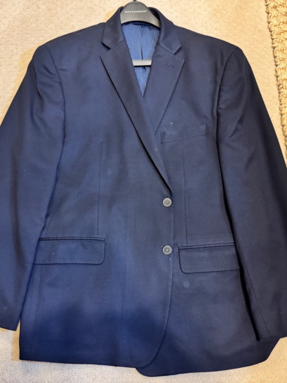 Michael Kors Navy Blue Soft Stretch Fabric Metal Button Blazer Sport Jacket 46R